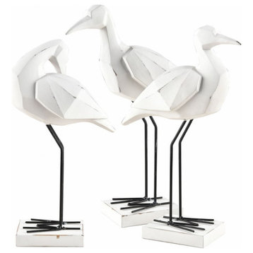 County Springs - Bird Sculpture (Set of 3) In Modern Style-12.25 Inches Tall
