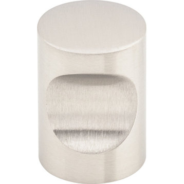 Top Knobs SS20 Indent 5/8 Inch Cylindrical Cabinet Knob - Stainless Steel