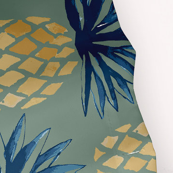 Pineapple Stripes Sage 70" w x 73" h Shower Curtain
