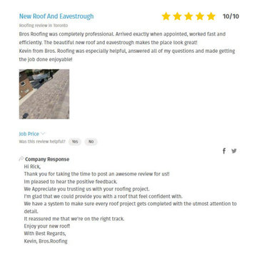 A few words from customers