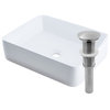 Miseno MVS-NP-01321 15" Rectangular Porcelain Vessel Bathroom - Polished White