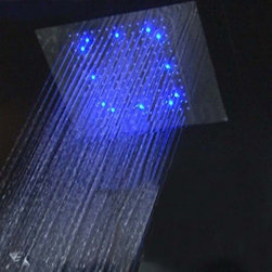 24" Recessed Stainless Steel Color Changing LED Rain Shower Head - Showerheads And Body Sprays