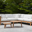 OASIQ MARO Chaise Lounge With Decorative Pillows, Canvas Natural, Left Arm
