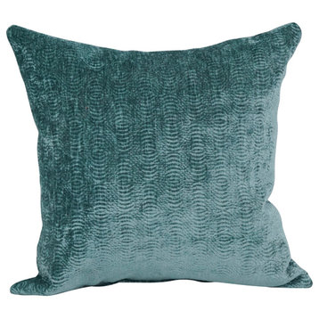 17" Jacquard Throw Pillows With Inserts, Set of 2, Reverber Lagoon