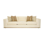 Luna Modern Classic Matte Gold Ivory Sofa