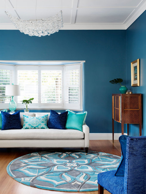  Medium  Sized Blue Living Room  Design  Ideas  Renovations 