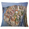Porto City Panoramic View Cityscape Photo Throw Pillow, 18"x18"