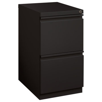 Hirsh 20" Deep 2 Drawer Metal Mobile File Cabinet - Black - 12 units total