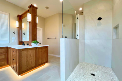 Inspiration for a craftsman bathroom remodel in Austin