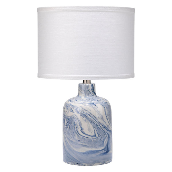 Table Lamp, BlueWhite Ceramic Navy and White Swirl Table Lamp | Table