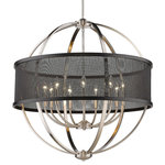 Golden Lighting - Golden Lighting 3167-9 PW-BLK Colson 9 Light Chandelier, Pewter - 3167-9 PW-BLKColson is a collection of transitional and industrColson 9 Light Chand Pewter Matte Black S *UL Approved: YES Energy Star Qualified: n/a ADA Certified: n/a  *Number of Lights: 9-*Wattage:60w Candelabra Base bulb(s) *Bulb Included:No *Bulb Type:Candelabra Base *Finish Type:Pewter