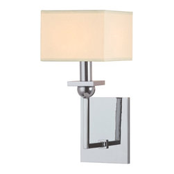 Hudson Valley - Morris Polished Chrome One-Light Wall Sconce with Cream Shade - Wall Sconces