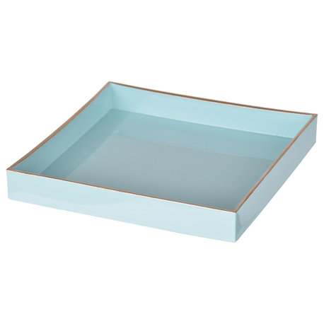 Blue Mimosa Square Tray