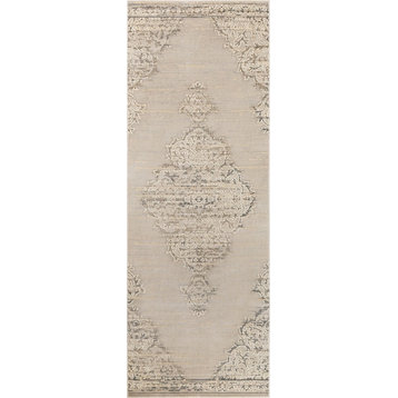 Well Woven Campo Vivian Traditional Vintage Medallion Beige Runner rug