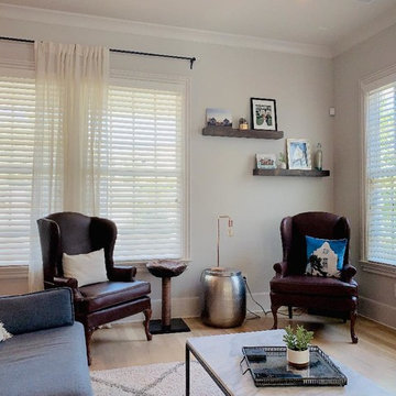 2.5" Faux Wood Blinds Finish this New Construction Stunner