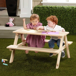 Merry Garden Kids Wooden Picnic Bench - Indoor Benches