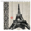 Eiffel Tower Border Shower Curtain