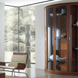 Italian Rounded Glass Vitrine Trend 226 by Artigian Mobili - $3,265.00 - China Cabinets And Hutches
