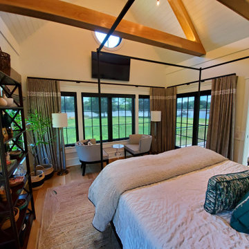 Chesapeake Bay Vacation Home - Lutron Motorized Roller Shades & Custom Draperies