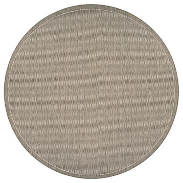 Couristan Recife Saddle Stitch Champagne/Taupe Indoor/Outdoor Rug, 7'6"x10'9"