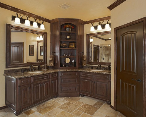 Best Corner Bathroom Vanity Design Ideas & Remodel Pictures | Houzz SaveEmail