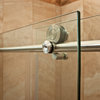 ULTRA-C Collection Frameless 10mm Clear Tempered Glass Shower Doors, Brushed Nickel, 56-60"x76"