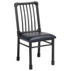 Caitlin Side Chair, Set of 2, Black PU and Black Finish