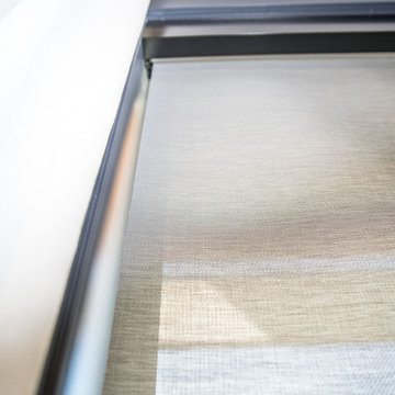 Roller Shades, Cornices and Drapery