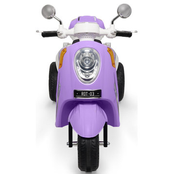 Kids Ride-on Scooter Bike 3-Wheel Motorbike 6V Battery With Music, Purple