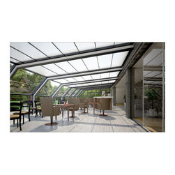 Commercial retractable patio cover - Prefab Studios