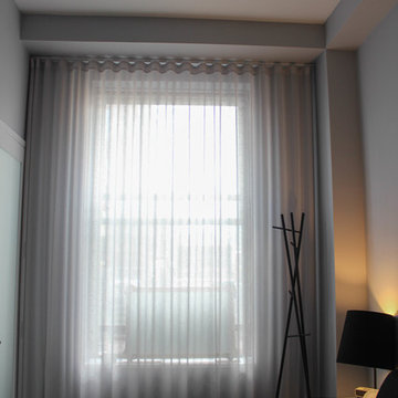 A loft 1 br condo with sheer seamless drapery