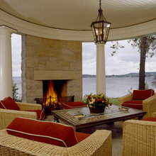 outdoor fireplace