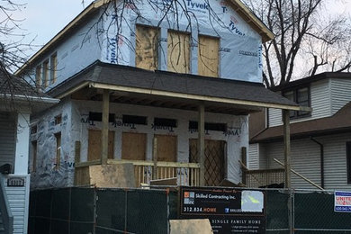 Inspiration for a modern home design remodel in Chicago