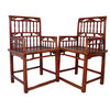 Consigned Chinese Antique Official's Hat Armchairs 4D25, 3-Piece Set