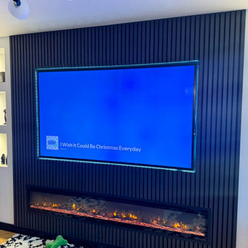 Media Wall and Handrail Carpentry and Interior Decoration in London