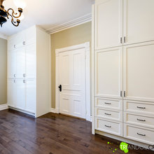 ranch downstairs hallway storage cabinets