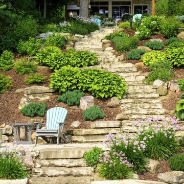 Contemporary Lake Stone Steps - West Bend, WI