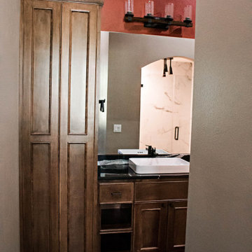 Modern Garage Apartment Bathroom Vanity/ Linen Cabinet