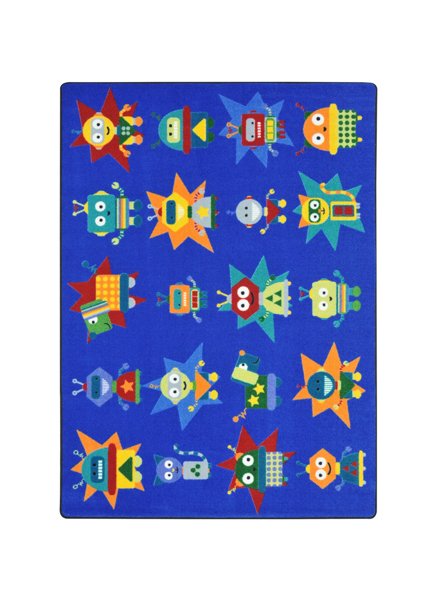 Kid Essentials, Early Childhood Robot Invasion Rug, 7'8