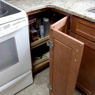 Waypoint Maple Spice Cabinets with Eternia Quartz Claremont Countertops