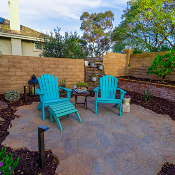 Cozy Adirondack Seating with Flagstone-Look Paver Patio | Scripps Ranch Residenc
