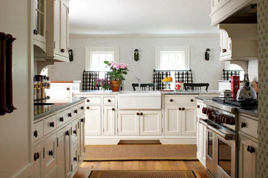 Elegant kitchen photo in Boston