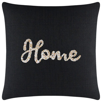 Sparkles Home Shell Home Pillow - 20x20" - Black