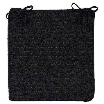 Colonial Mills Simply Home Solid Black Chair Pad, Single