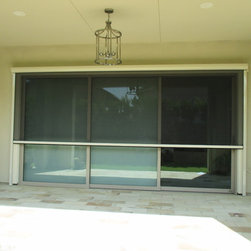 Compacting Sliding Doors Motorized Power Screens - Screen Doors
