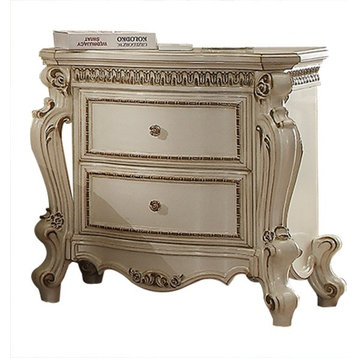 Acme Picardy Nightstand in Antique White 26883