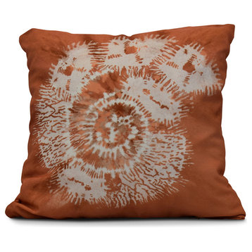 Conch, Animal Print Pillow, Coral, 18"x18"