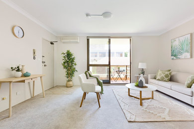 Contemporary living room in Sydney.