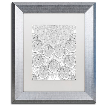 Hello Angel 'Animals 13' Art, Silver Frame, 14"x11", White Matte