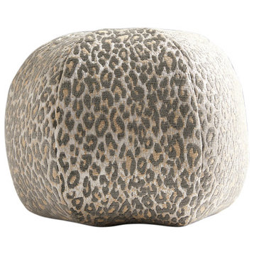 Leopard Sphere Pillow, Castle Gray